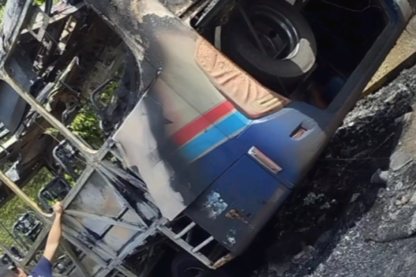 Incendio bus Santa Rosa