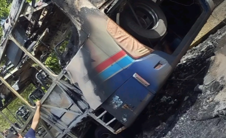 Incendio bus Santa Rosa